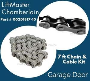 NIB LiftMaster Chamberlain 7ft Garage Door Chain & Cable Kit 002D1817-10